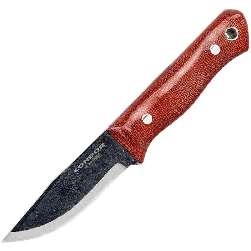 Condor Mini Firewater Fixed Blade Knife - 2.95" 1095 Carbon Steel Blade Micarta Handle Cyclaire Knives and Tools