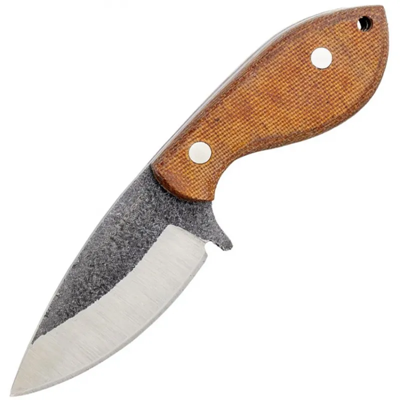 Condor Sapito Fixed Blade Knife - 2.25" 14C28N Stainless Steel Blade Natural Canvas Micarta Handle Cyclaire Knives and Tools