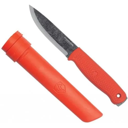 Condor Terrasaur Bushcraft Knife Orange - 4.15" High Carbon Steel Blade Orange Handle