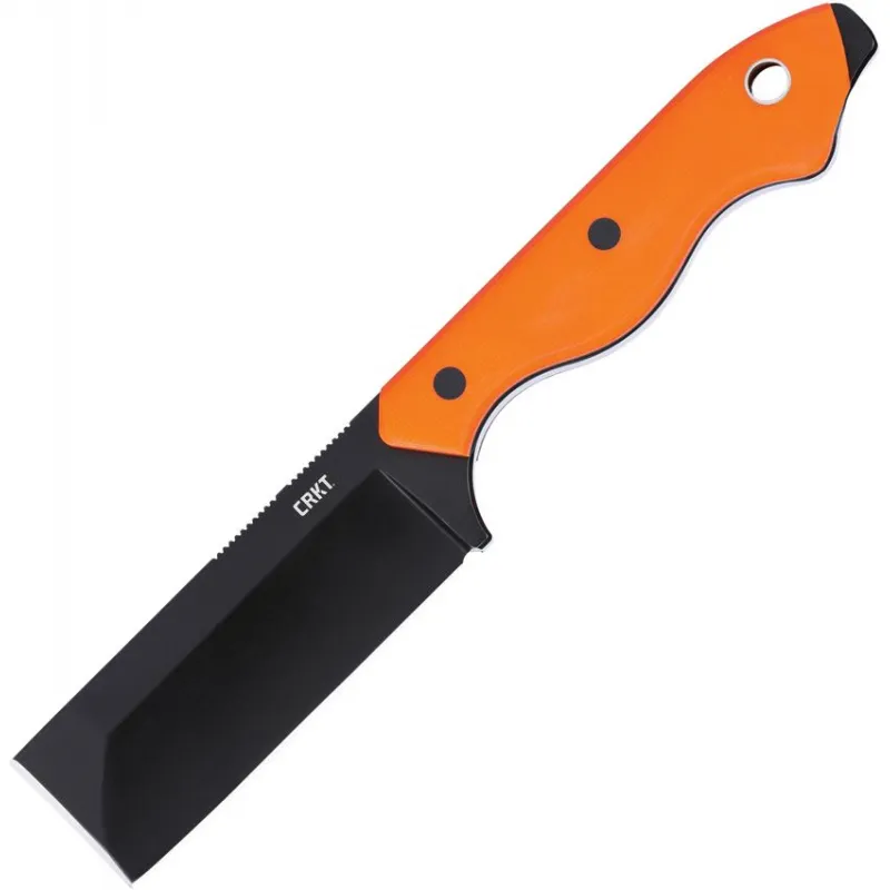 CRKT 4037ER Razel Fixed Blade Orange - 3.66" Black D2 Tool Steel Blade Orange Micarta Handle  Cyclaire Knives and Tools