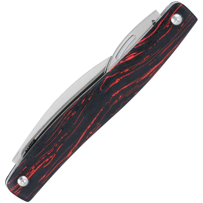 CRKT Forebear UK EDC Pocket Knife - Dual 12C27 Stainless Steel Blade Red Black G10 Handle Cyclaire Knives and Tools