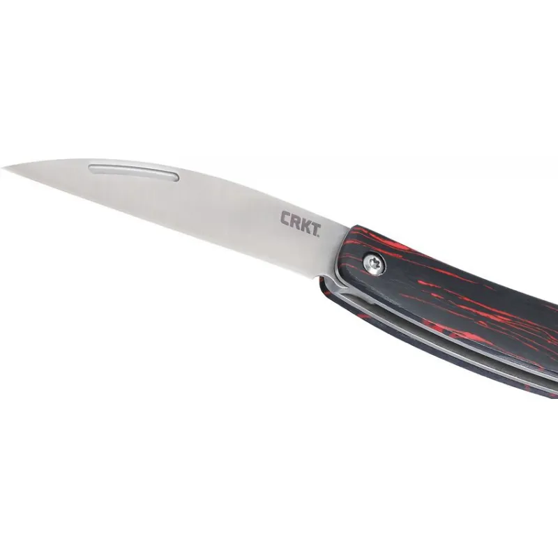 CRKT Forebear UK EDC Pocket Knife - Dual 12C27 Stainless Steel Blade Red Black G10 Handle Cyclaire Knives and Tools