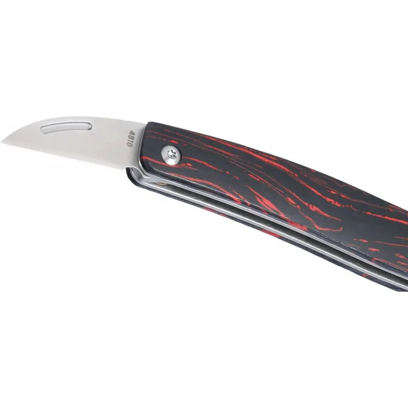 CRKT Forebear UK EDC Pocket Knife - Dual 12C27 Stainless Steel Blade Red Black G10 Handle Cyclaire Knives and Tools