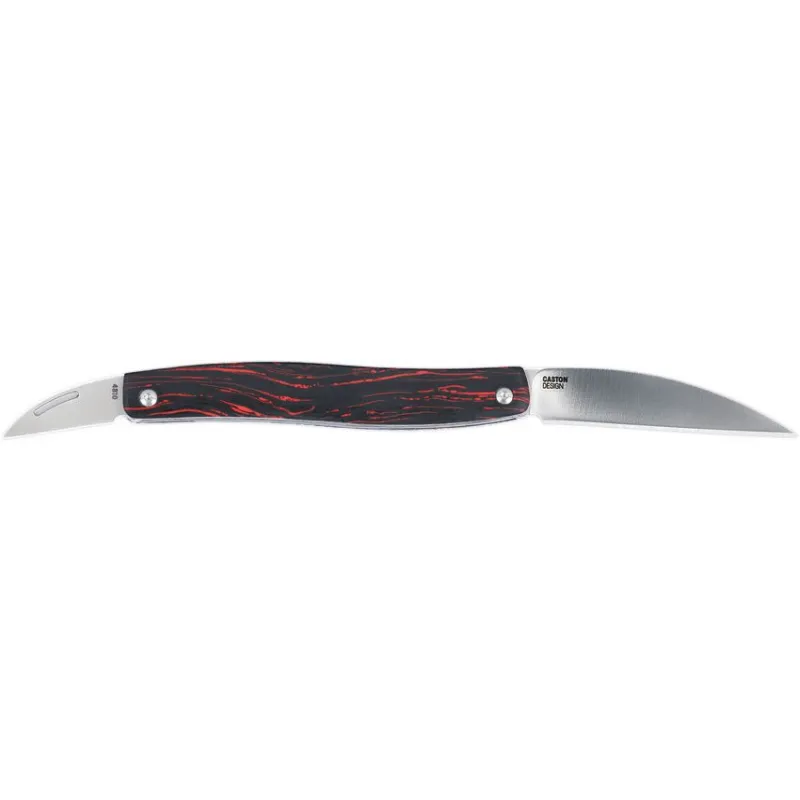 CRKT Forebear UK EDC Pocket Knife - Dual 12C27 Stainless Steel Blade Red Black G10 Handle Cyclaire Knives and Tools