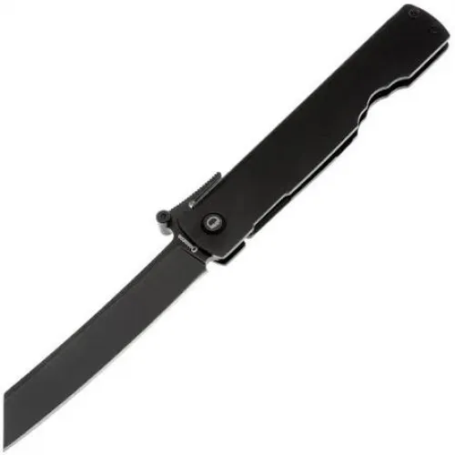Daggerr Knives Higonokami Framelock Brown Blackwash - 3.46" VG-10 Reverse Tanto Blade Black Handle