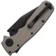 Demko Knives Shark Cub Folding Knife - 2.5" Black DLC Coated Stainless Steel Blade Tan Aluminum Handle  Cyclaire Knives and Tools