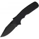 Demko Knives Shark Cub Folding Knife - 2.5" Black DLC Coated Stainless Steel Blade Black Aluminum Handle  Cyclaire Knives and Tools