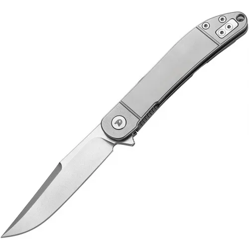 Dreamtech Knives D4366VG Folding Pocket Knife - 3.13" VG-10 Stainless Steel Blade Grey Titanium Handle