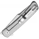 Dreamtech Knives D4368VC Folding Pocket Knife - 3" VG-10 Clip Point Stainless Steel Blade Grey Titanium Handle with Twill CF Inlay Cyclaire Knives and Tools
