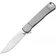 Dreamtech Knives D4369VG Folding Pocket Knife - 3" VG-10 Drop Point Stainless Steel Blade Grey Textured Titanium Handle Cyclaire Knives and Tools