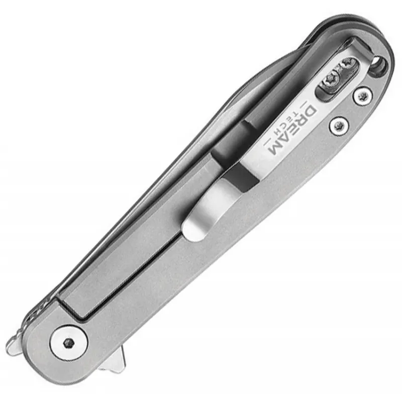 Dreamtech Knives D4370VG Folding Pocket Knife - 3.25" VG-10 Stainless Steel Blade Grey Titanium Handle Cyclaire Knives and Tools