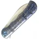 Dreamtech Knives D4453TF Folding Pocket Knife - 3.15" Non Locking Sheepsfoot VG-10 Stainless Steel Blade Flame Titanium Handle Cyclaire Knives and Tools