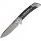 Dreamtech Knives D9610TCD Folding Pocket Knife - 3.25" Damascus Steel Blade Grey Titanium Handle with Carbon Fibre Inlay Cyclaire Knives and Tools