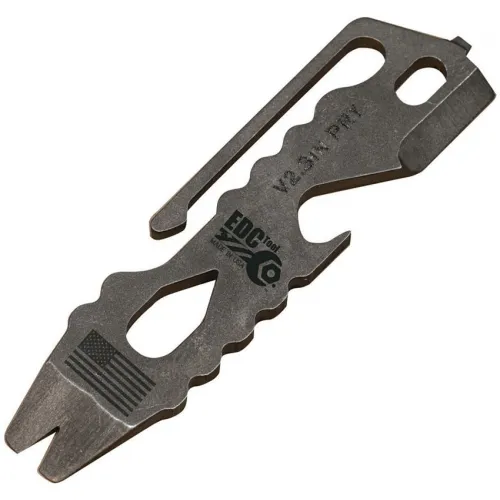EDC Tool Co. Titanium MultiTool Pry Bar 3" Tumbled