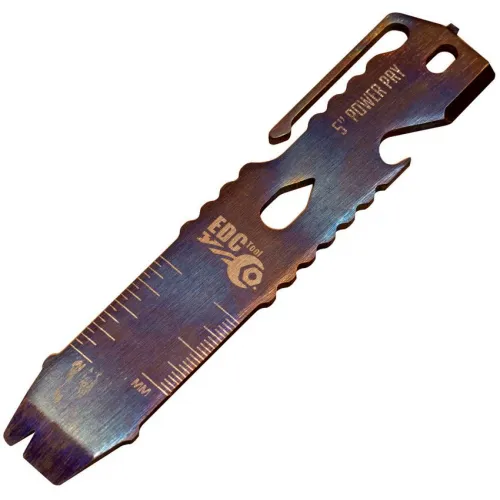 EDC Tool Co. Titanium MultiTool Power Pry Bar 5" Flamed