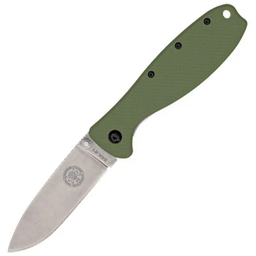 ESEE Zancudo Folding Knife - 3" Blade OD Green FRN and Stainless Steel Handle Designed by ESEE