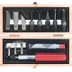 Excel Blades Wood Working Set  with Wooden Storage Box - 15 Piece Cyclaire Knives and Tools