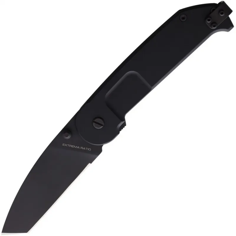 Extrema Ratio BF2 CT Black Folding Knife - 3.5" Black Tanto N690 Blade Aluminum Handle Cyclaire Knives and Tools