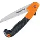 Fiskars 7" Folding Saw with Black and Orange Softgrip Handle Cyclaire Knives and Tools