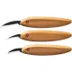 Flexcut KNP500 Premium 3 Knife Wood Carving Starter Set with Cherry Wood Handles Cyclaire Knives and Tools