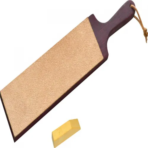 Flexcut PW16 10" x 3" Dual-Sided Leather Paddle Strop with Polishing Compound