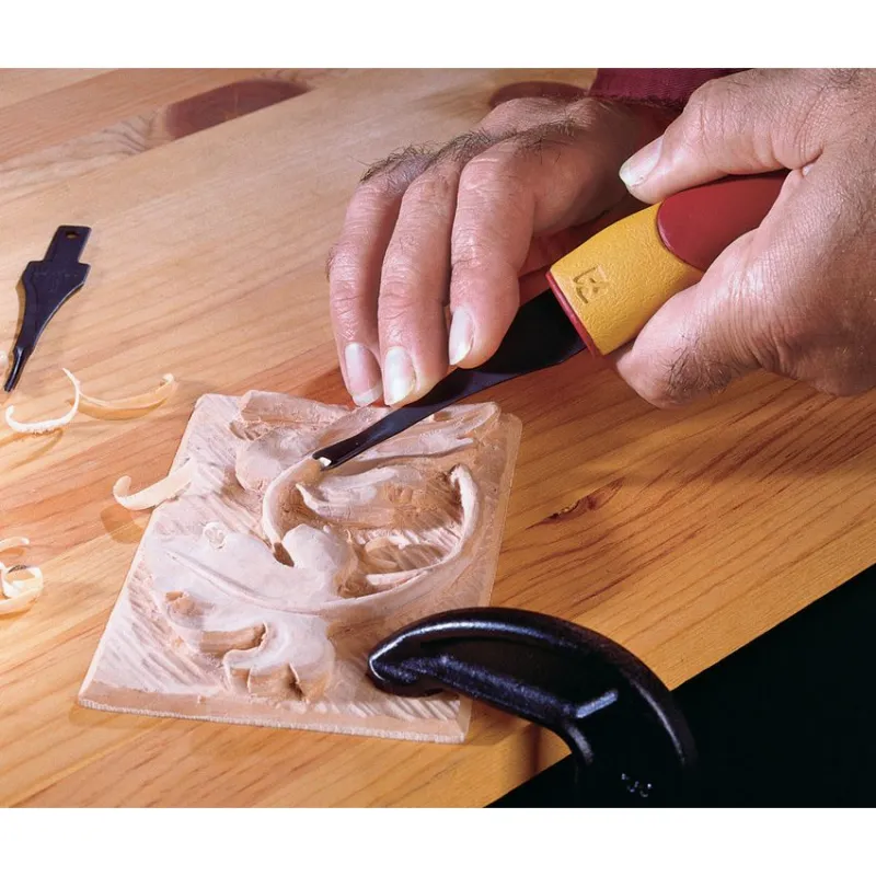Flexcut SK107 11-Piece Craft Carver Set, 10 Different Style Blades with Knife Roll Cyclaire Knives and Tools