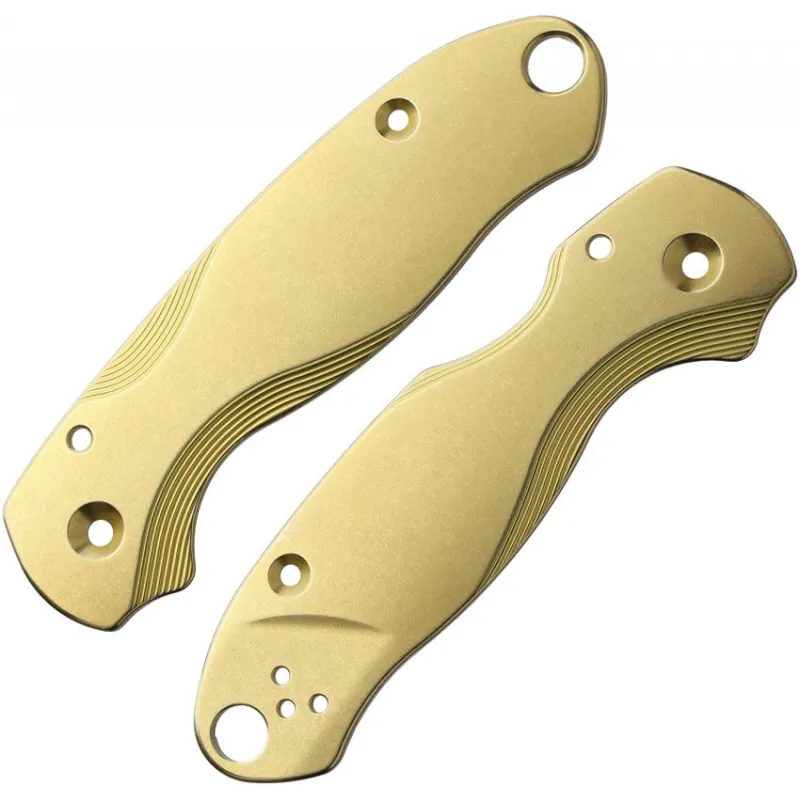 Flytanium Lotus Brass Scales for Spyderco Paramilitary 3 Cyclaire Knives and Tools