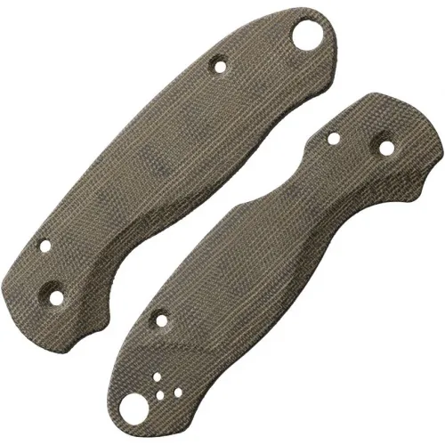 Flytanium Lotus Green Canvas Micarta Scales for Spyderco Paramilitary 3