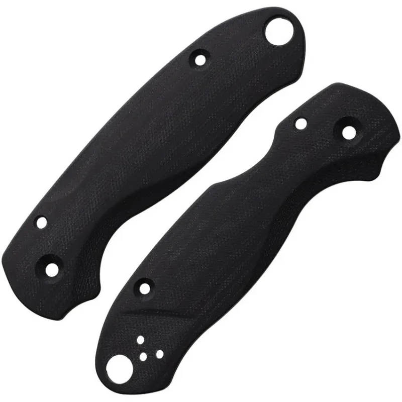 Flytanium Lotus Black G10 Scales for Spyderco Paramilitary 3 Cyclaire Knives and Tools