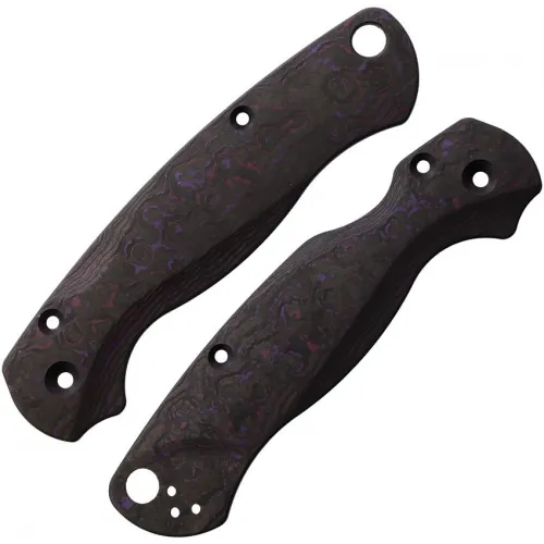 Flytanium Lotus Purple Haze Carbon Fiber Scales for Spyderco Paramilitary 2