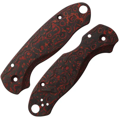 Flytanium Lotus Lava Flow Carbon Fiber Scales for Spyderco Paramilitary 3