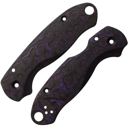 Flytanium Lotus Purple Haze Carbon Fiber Scales for Spyderco Paramilitary 3