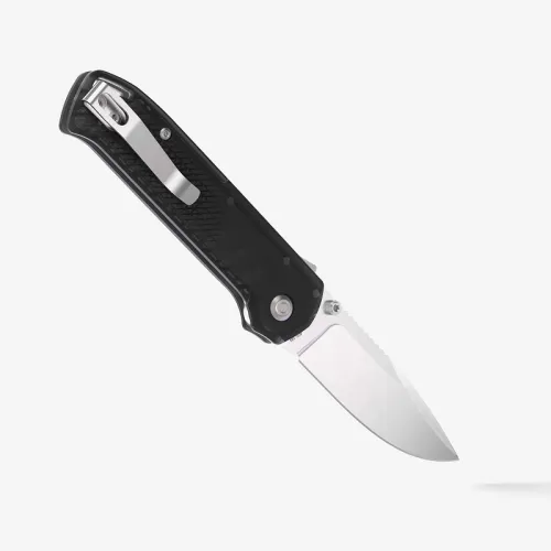 Flytanium Arcade Lite Folding Knife - 3.2" AUS-10A Steel Blade Smoke Black Polycarbonate Handle
