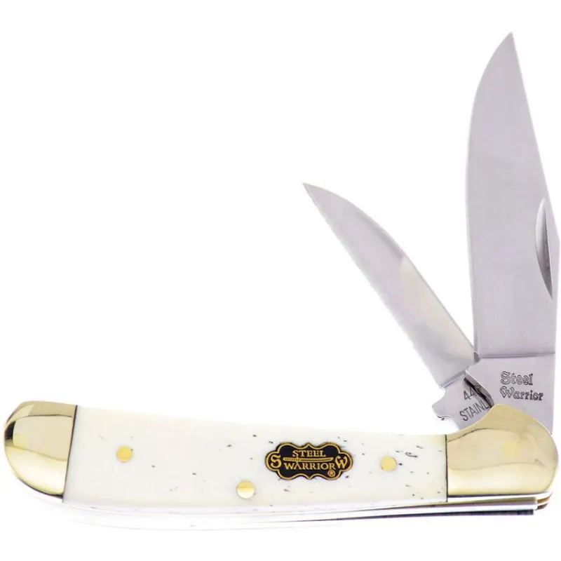 Frost Cutlery Steel Warrior Locking Copperhead White Dual Blade Cyclaire Knives and Tools