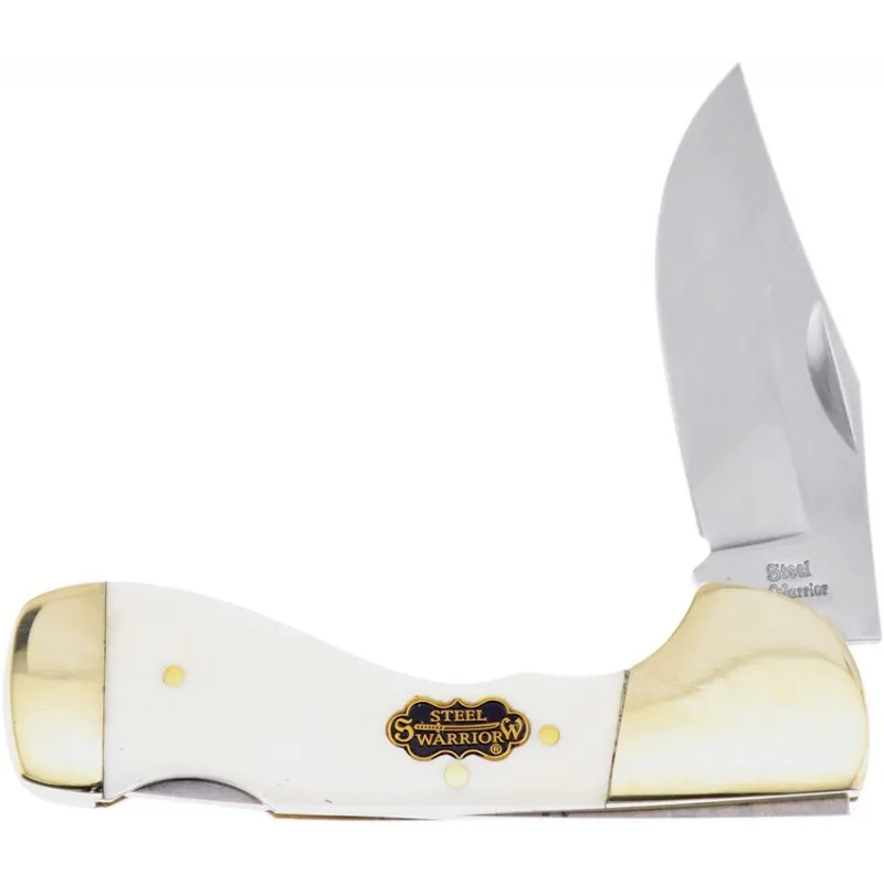 Frost Cutlery Steel Warrior Choctaw White Bone Pocket Knife Cyclaire Knives and Tools