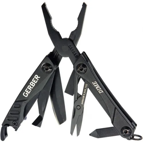 Gerber Dime Black UK EDC Pocket Multi-Tool – 10-in-1 EDC with Pliers, Wire Cutters & Blade