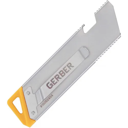 Gerber Exchange A Blade EAB Slim Slide Utility Knife - Silver Stainless Steel Handle
