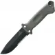Gerber LMF II Infantry Fixed Combat Knife 4.84" Black Combo Blade Green Handle MOLLE Compatible Sheath Cyclaire Knives and Tools
