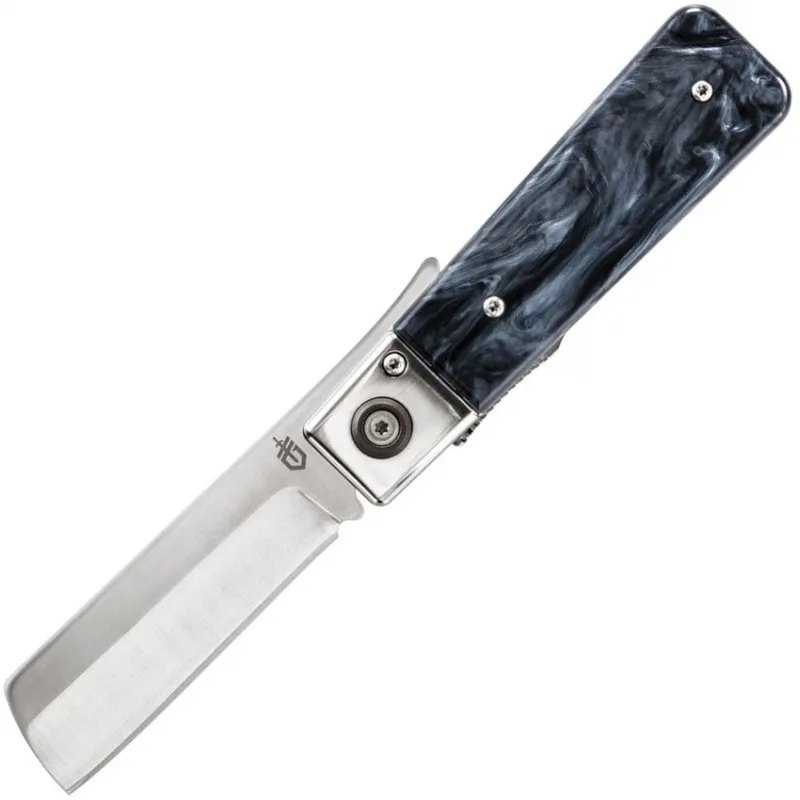 Gerber Jukebox Folding Knife - 2.75" Stainless Steel Blade Marbled Acrylic Handle Cyclaire Knives and Tools