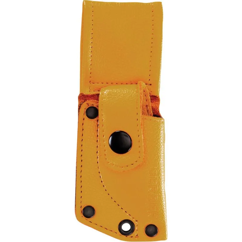 Gerber Stowe Fixed Blade Knife - 2.5" Stonewashed CP Blade Micarta Handle Yellow Leather Sheath Cyclaire Knives and Tools
