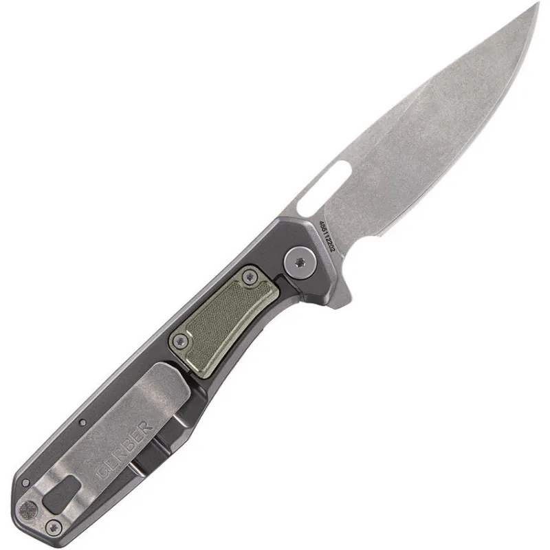 Gerber Minisada Folding Knife - 3.13" D2 Blade Sage Green Handle Cyclaire Knives and Tools