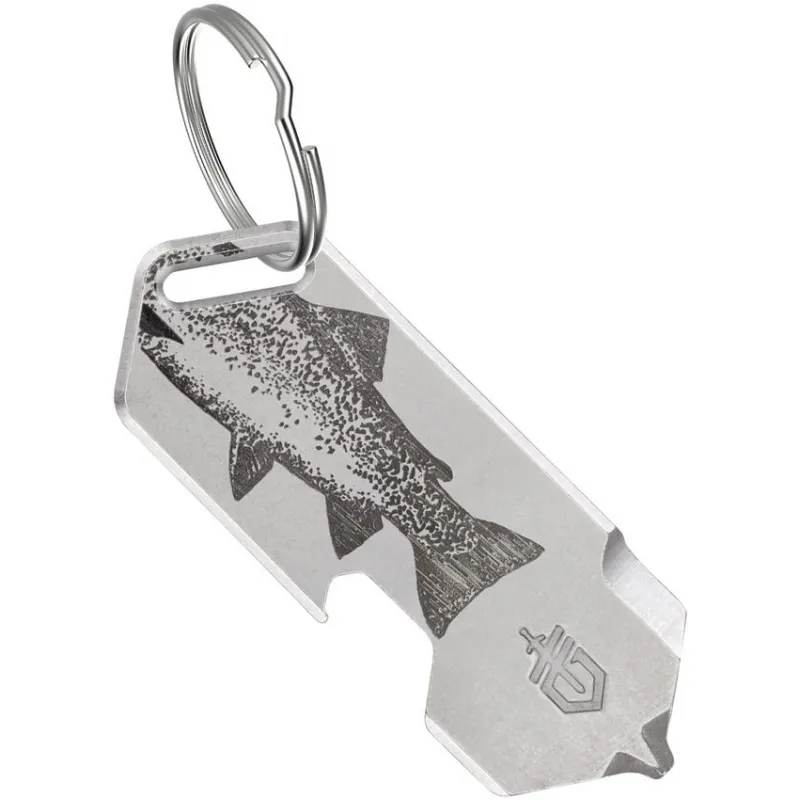 Gerber Shard DT Keychain Mini Multi-Tool - Silver Fish Stainless Steel Cyclaire Knives and Tools