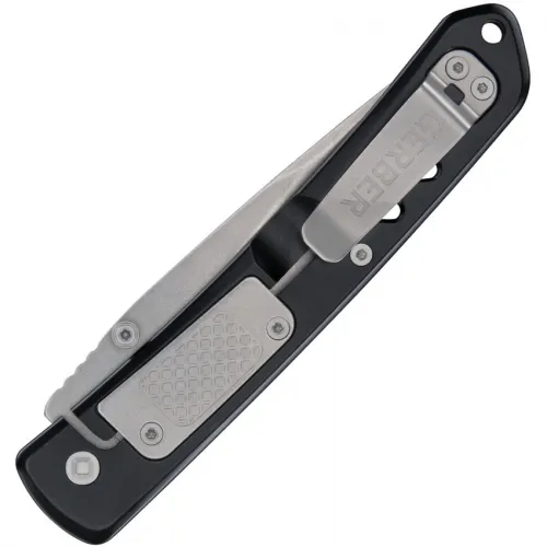 Gerber Affirm Folding Knife - 3.5" Stonewashed CP Blade Slotted Blue Aluminum Handle
