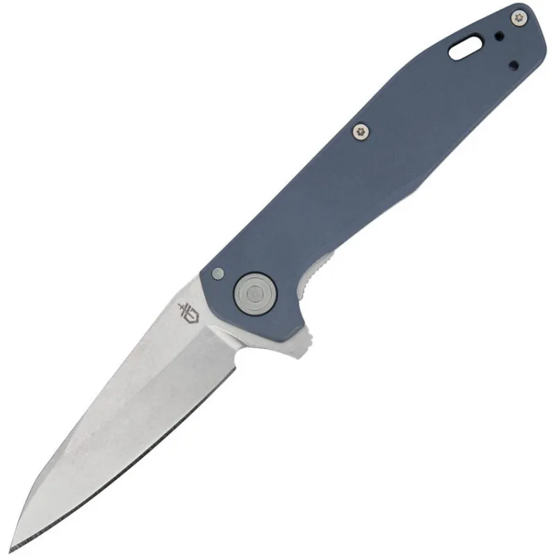 Gerber Fastball Folding Knife - 3" CPM-MagnaCut Stonewashed Wharncliffe Blade Blue Aluminum Handle Cyclaire Knives and Tools