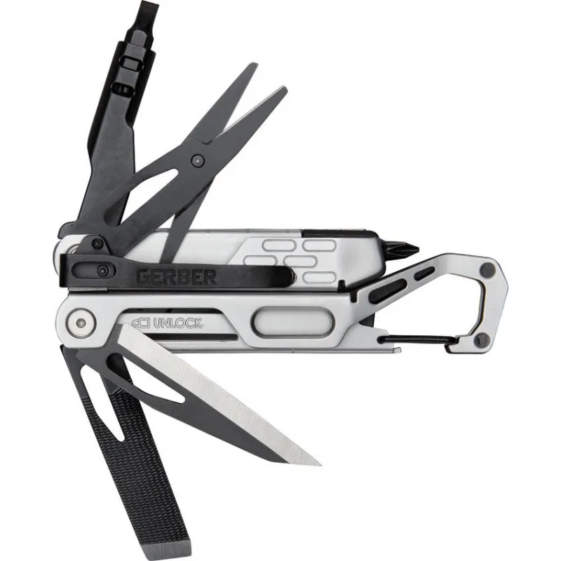 Gerber Stakeout Drive Multi-Tool Black & Silver 10 Function Stainless Steel Multi-Tool Cyclaire Knives and Tools