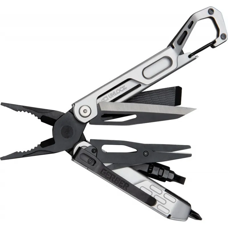 Gerber Stakeout Drive Multi-Tool Black & Silver 10 Function Stainless Steel Multi-Tool Cyclaire Knives and Tools