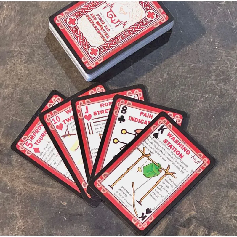 Grim Workshop First Aid and Disaster Preparedness Playing Cards Cyclaire Knives and Tools