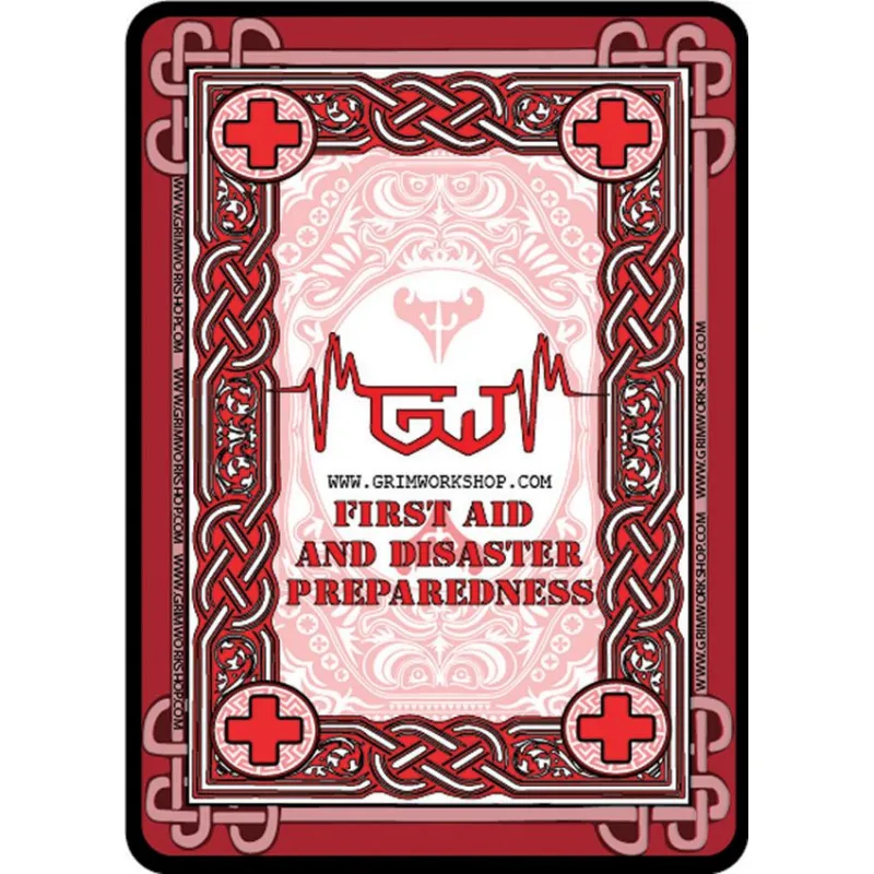 Grim Workshop First Aid and Disaster Preparedness Playing Cards Cyclaire Knives and Tools