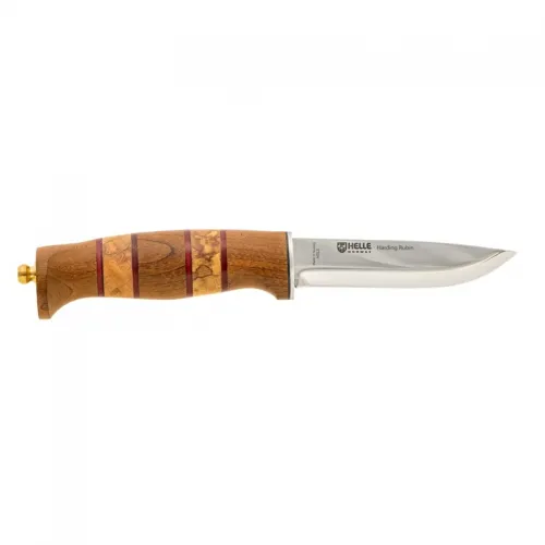 Helle Harding Rubin 2026 Limited Edition Fixed Blade Knife - 3.94" H3LS Stainless Steel Blade Kebony and Leather Handle