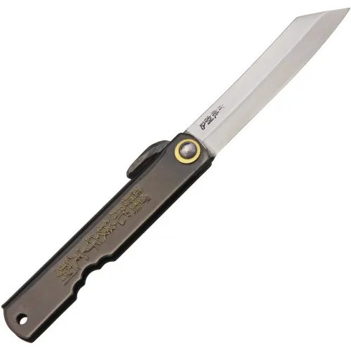 Higonokami No.14 Japanese UK EDC Pocket Folder - 3" SK5 Carbon Steel Blade Black Handle